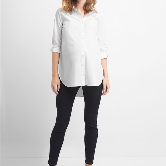 White button down maternity shirt Clearance
